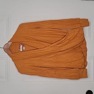 Maeve by Anthropologie Ribbed Faux Wrap Sweater XS